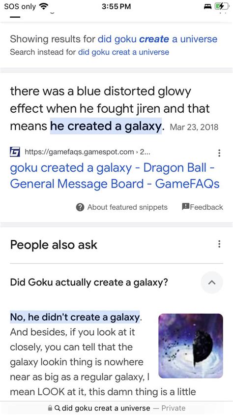 did goku create a galaxy